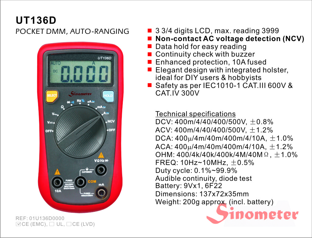 Digital Multimeters (DMMs) to Sinometer Instruments Company
